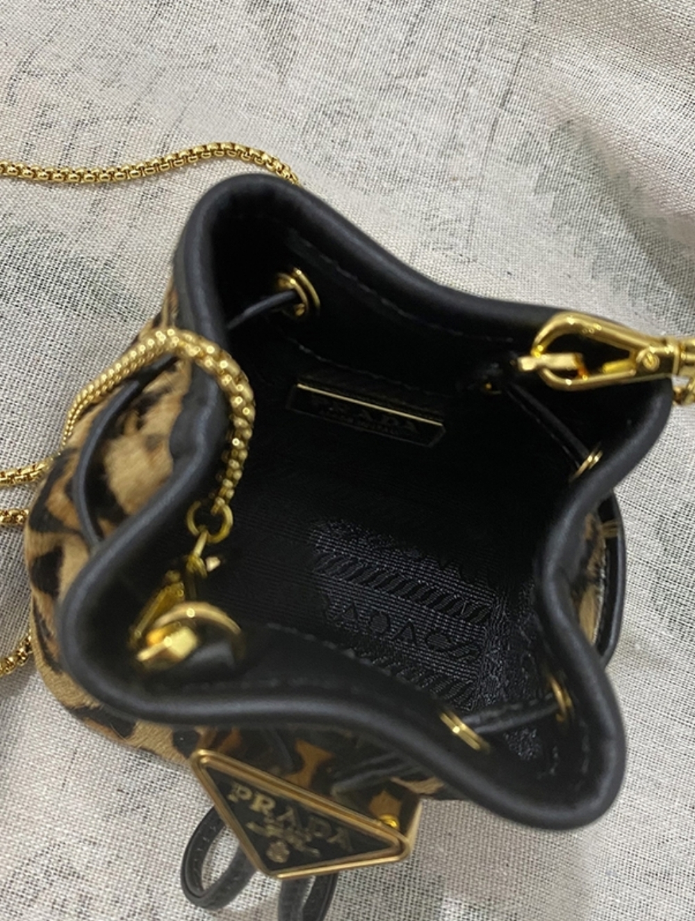 Prada Leopard Print Bucket Bag - Picture 3 of 8